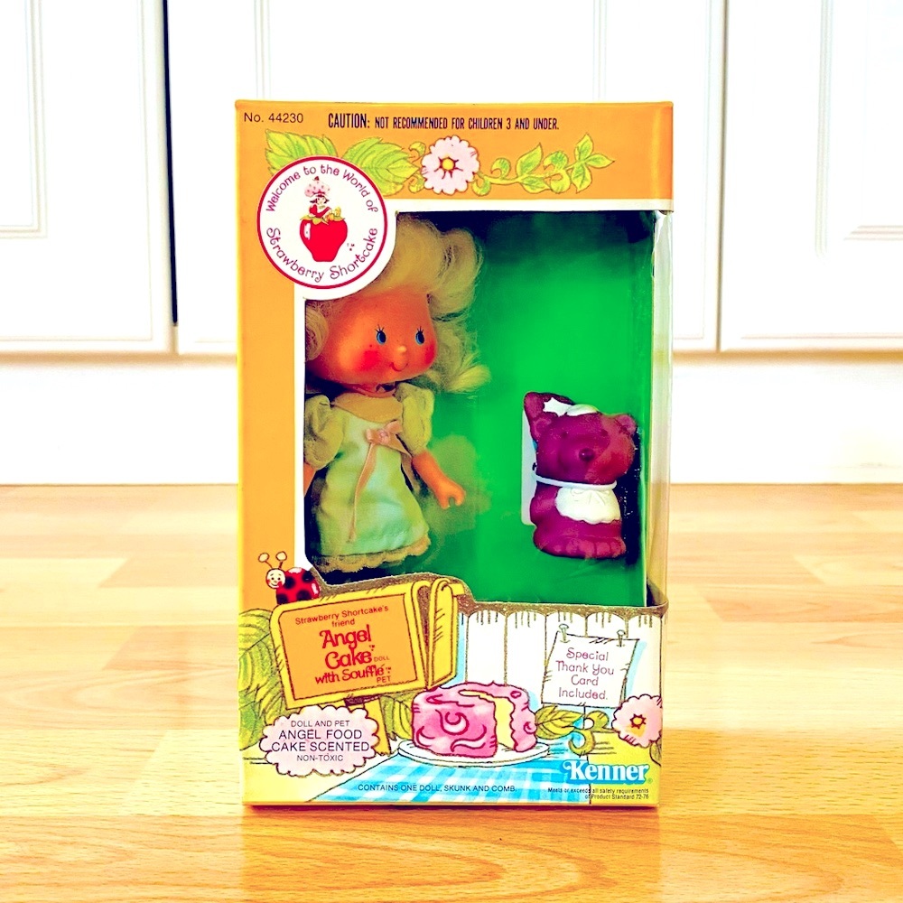 🍓ORIGINAL 1982 STRAWBERRY SHORTCAKE ANGEL CAKE *COMPLETE BOX SET*